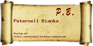 Peternell Bianka névjegykártya